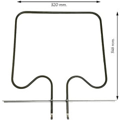 Resistencia inferior Horno TEKA . Potencia 1150 W. 230 V.