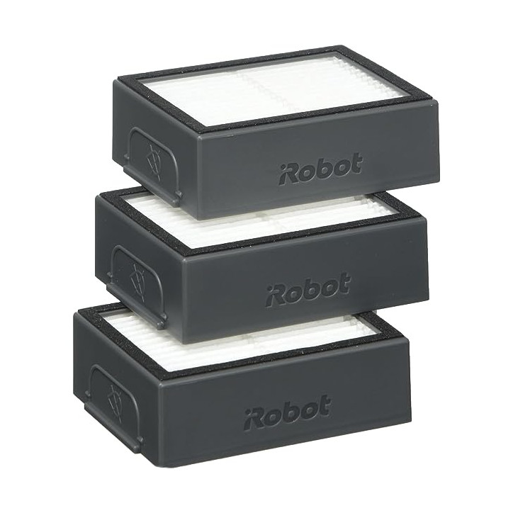 iRobot - Piezas auténticas - 3 Filtros alta eficiencia Roomba - Compatible con Roomba Series e/i - Negro