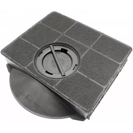 FILTRO CARBON PARA CAMPANA  WHIRLPOOL, EDESA,  FAGOR Ancho: 208 mm Largo: 213 mm Alto: 40 mm Color: Negro