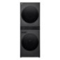 LG Columna Lavadora/secadora 12/10Kg 1400rpm (independientes) Inox Grafito, A-10%/A+++, Vapor, TurboWash
