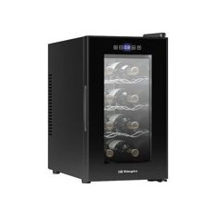ORBEGOZO Vinoteca 8 botellas, E, 21L, Silenciosa y sin vibraciones, Luz interior LED, Pantalla digital LCD y panel de contgrol