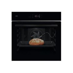 AEG Horno Pirolit. MealAssist, Cristal Negro con perfil Inox y tirador Negro anodizado, A++, 16 Prog + 160 Auto prog, Display