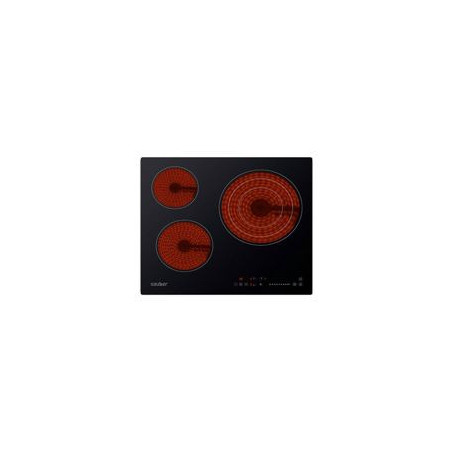 SAUBER Vitro 3F, zona triple 30 cm. Control Touch Slider deslizante, Indicador calor residual