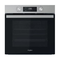 WHIRLPOOL Horno Hidrolitico Multif. 8, Inox, A+, 71L, 2 cristales en la puerta, Guias telescopicas, Display LED, Mandos