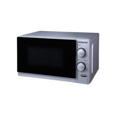 INFINITON Microondas 20L SILVER 700W, Grill 1000W, 25,5 cm plato, 9 niveles de fuerza, temporizador 35 min,  44x35x26 cm