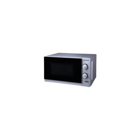 INFINITON Microondas 20L SILVER 700W, Grill 1000W, 25,5 cm plato, 9 niveles de fuerza, temporizador 35 min,  44x35x26 cm