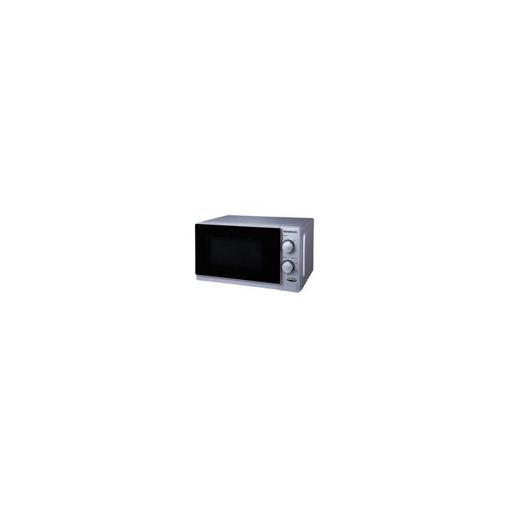 INFINITON Microondas 20L SILVER 700W, Grill 1000W, 25,5 cm plato, 9 niveles de fuerza, temporizador 35 min,  44x35x26 cm