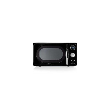 ORBEGOZO Microondas 20L 700w, Grill 900w, NEGRO, Temporizador digital 95 min., Pantalla de control LED