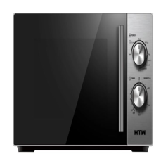HTW Microondas 20L 700W Grill, Mecanico Inox, 5 modos de coccion, Temporizador