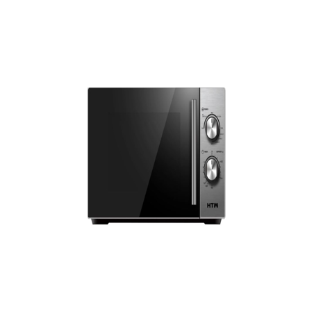HTW Microondas 20L 700W Grill, Mecanico Inox, 5 modos de coccion, Temporizador