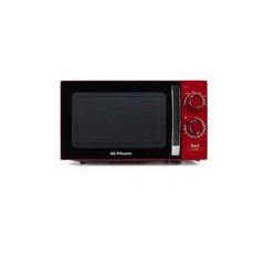 ORBEGOZO Microondas 20L 700w, sin grill, ROJO, 6 niveles de potencia, temporizador 30 min.