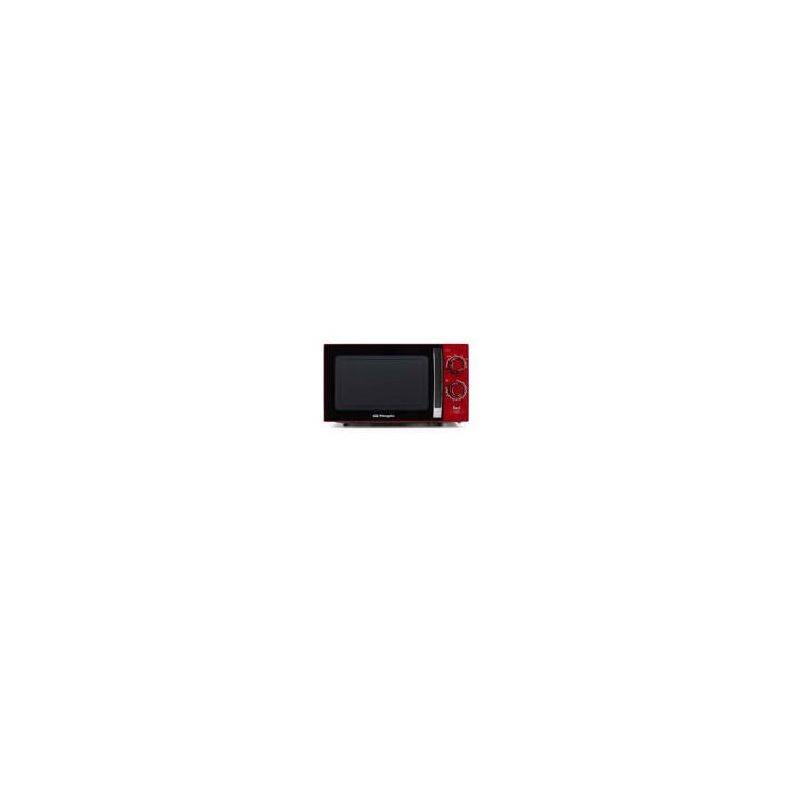 ORBEGOZO Microondas 20L 700w, sin grill, ROJO, 6 niveles de potencia, temporizador 30 min.