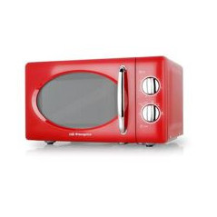 ORBEGOZO Microondas 20L 700w, sin grill, ROJO, 6 niveles de potencia, temporizador 30 min.