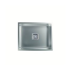 EDESA Fregadero Inox bajo encimera 1C cub. cuadrada con base de piramide invertida, sin orificio de griferia, Prof. de la cub