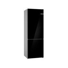 BOSCH Combi NF 203x70x67, Puertas Cristal Negro, C, Vitafresh XXL, Tirador vertical integrado.