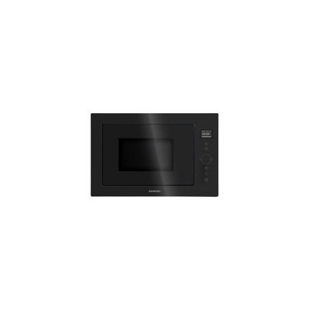 INFINITON Microondas Integr. 25L. Cristal Negro, 900W, Grill 1000W, LED, apertura con boton, 31,5 cm plato, 8 prog