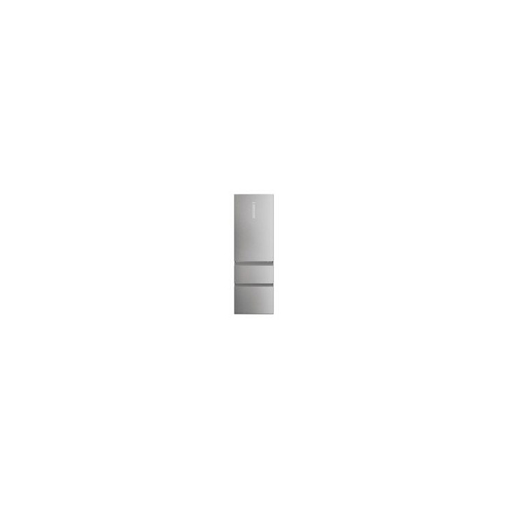 HAIER Combi NF 185x60x67, Inox, D, Display, Inverter, Wifi, Control de humedad automatico, Cajon My Zone Pro, Doble puerta