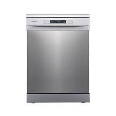 HISENSE Lavavaj. Inox, 14 cub. D, 1/2 carga (Manual), 3ª Bandeja, Inicio Diferido, Lavado Rapido 30', Programa Eco