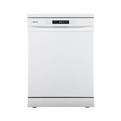 HISENSE Lavavaj. 14 cub. Blanco, D, 1/2 carga (Manual), 3ª Bandeja, Inicio Diferido, Lavado Rapido 30', Programa Eco
