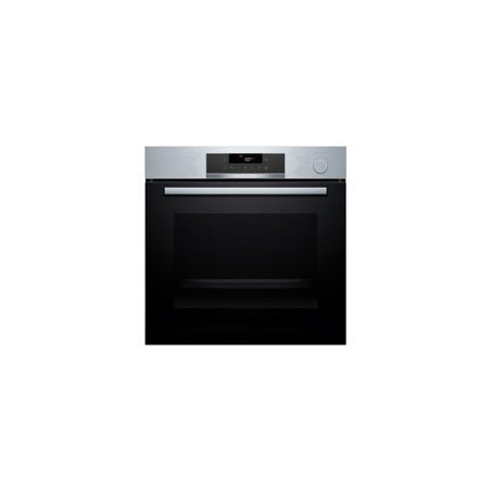 BOSCH Horno Multif. 8 con vapor añadido, A+, Asistente de limpieza con agua, Ap. Abatible, Cristal negro/inox, AirFry, Display
