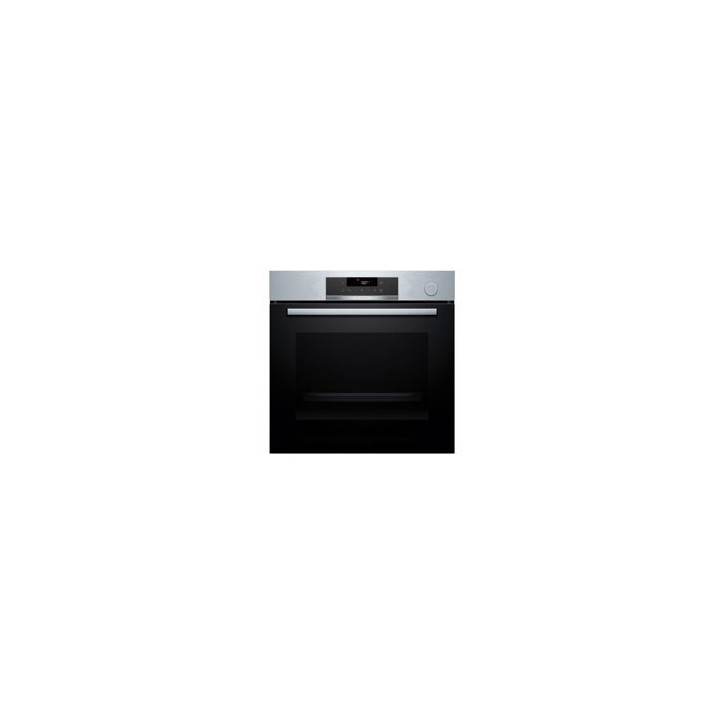 BOSCH Horno Multif. 8 con vapor añadido, A+, Asistente de limpieza con agua, Ap. Abatible, Cristal negro/inox, AirFry, Display