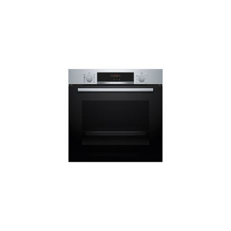 BOSCH Horno Pirolit. Multif. 8 con vapor añadido, A+, Asistente de limpieza con agua, Ap. Abatible, Cristal negro/inox, Display