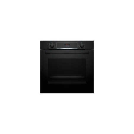 BOSCH Horno Pirolit. Multif. con vapor añadido, A+, Cristal Negro/Inox, Display LED, Railes 1 nivel, Mandos ocultables