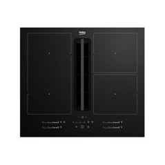 BEKO Induccion Hob Extractor Puma 60cm, 4 Induction with 1 Flexizone, Nova (Direct Acces Slider), Extractor filtro carbono
