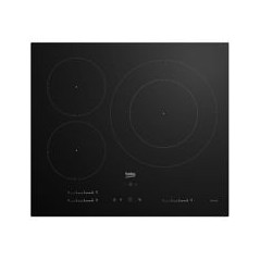 BEKO Induccion 3F, zona DUO de 32cm con Booster de 5,4kW, Pot. total 7200w, UI Slider Directo, Hob to Hood, Temporizador
