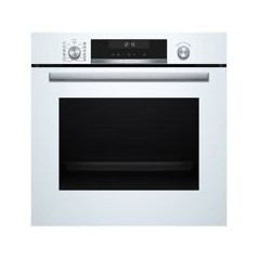 BOSCH Horno Pirolit. Multif. 9, A+, HC, Ap. Abatible, Cristal blanco, AirFry, Display LCD, Gourmet 30 recetas, Railes 1 nivel
