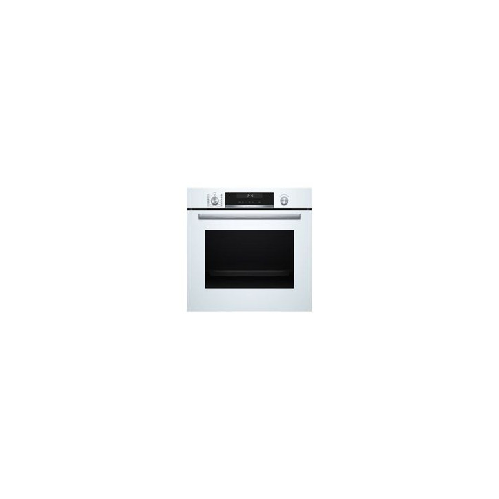 BOSCH Horno Pirolit. Multif. 9, A+, HC, Ap. Abatible, Cristal blanco, AirFry, Display LCD, Gourmet 30 recetas, Railes 1 nivel
