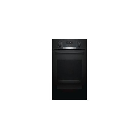 BOSCH Horno Pirolit. Multif. 10, Cristal Negro, A, 71L, Asistente de limpieza, display LCD, Gourmet 30 recetas, Reloj