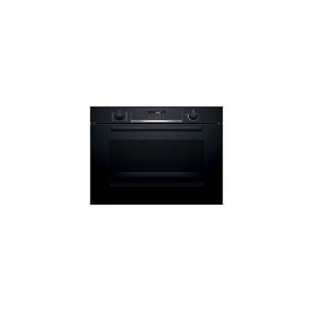 BOSCH Horno Multif. 7, A, Cristal Negro, Display LCD, Gourmet 10 recetas, 1 clipRail, Mandos ocultables, Temperatura en display