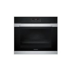 SIEMENS Horno Pirolit. Multif. 7, A, Pirolisis & humidClean, Ap. Abatible, Cristal negro/inox, Display LED touch control