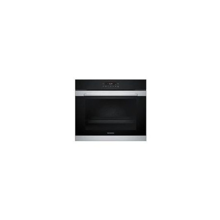 SIEMENS Horno Pirolit. Multif. 7, A, Pirolisis & humidClean, Ap. Abatible, Cristal negro/inox, Display LED touch control