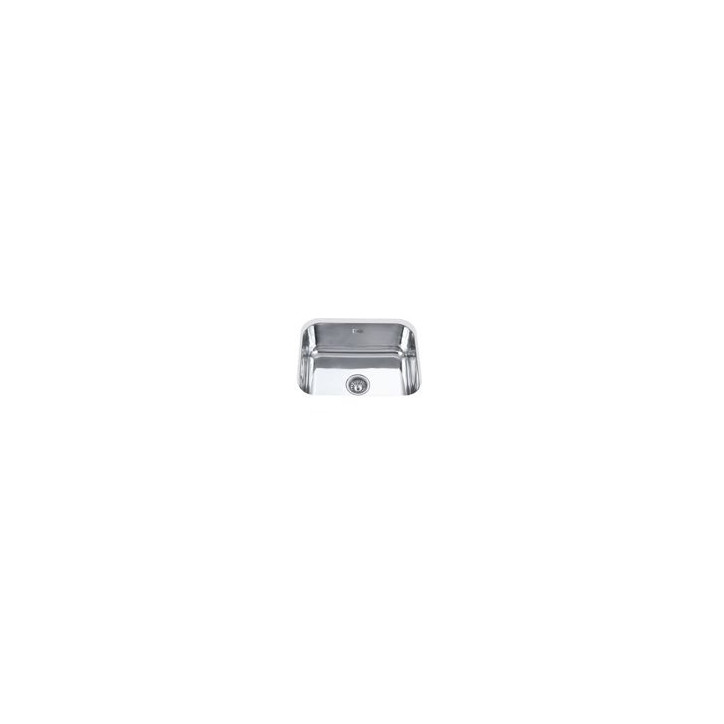 EDESA Fregadero Inox bajo encimera 1 cub. cuadrada, sin orificio de griferia, Prof. de la cub. de 18 cm