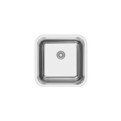 EDESA Fregadero Inox bajo encimera 1 cub. cuadrada, sin orificio de griferia, Prof. de la cub. de 18 cm