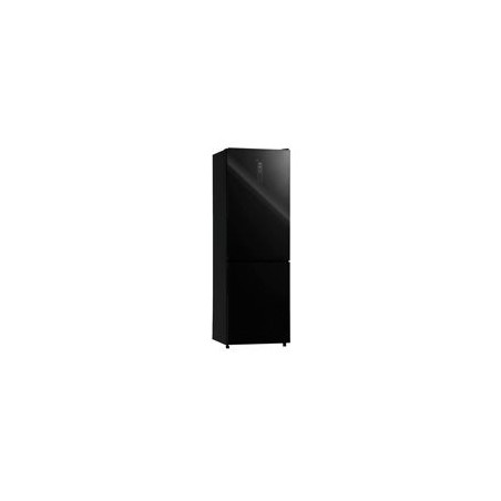 INFINITON Combi NF 185,5x59,5x63,5, Cristal Negro, E, Display, Inverter, Luz Led, doble cajon zona cero, botellero