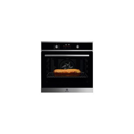 ELECTROLUX Horno Pirolit. 3 Multif. 9, Serie 500 SurroundCook, Cristal Negro/Inox, A+, 45 Auto prog,, Display Explore, M