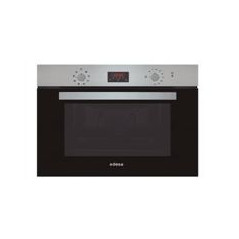 EDESA Horno 45 cm. Multif. Plus 6, Puerta de cristal negro y panel de control Inox, Display LED, Mandos escamoteables, guia