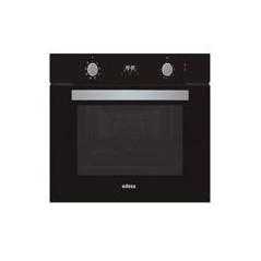 EDESA Horno 45 cm. Multif. Plus 6, Puerta y panel cristal negro, Sistema de limpieza EASy-clean manual, Mandos escamoteables