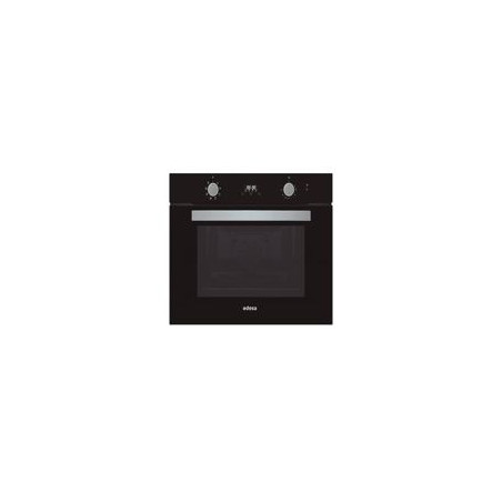 EDESA Horno 45 cm. Multif. Plus 6, Puerta y panel cristal negro, Sistema de limpieza EASy-clean manual, Mandos escamoteables