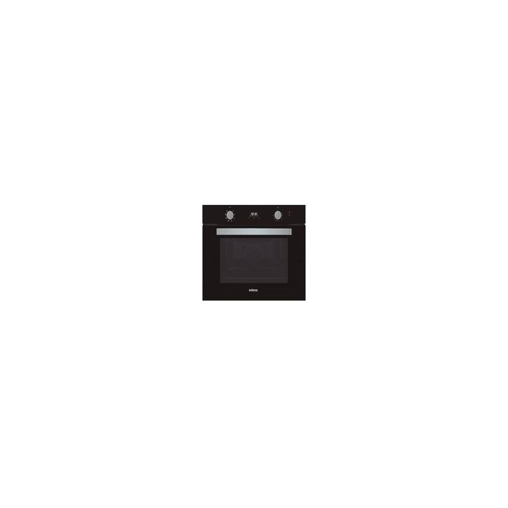 EDESA Horno 45 cm. Multif. Plus 6, Puerta y panel cristal negro, Sistema de limpieza EASy-clean manual, Mandos escamoteables