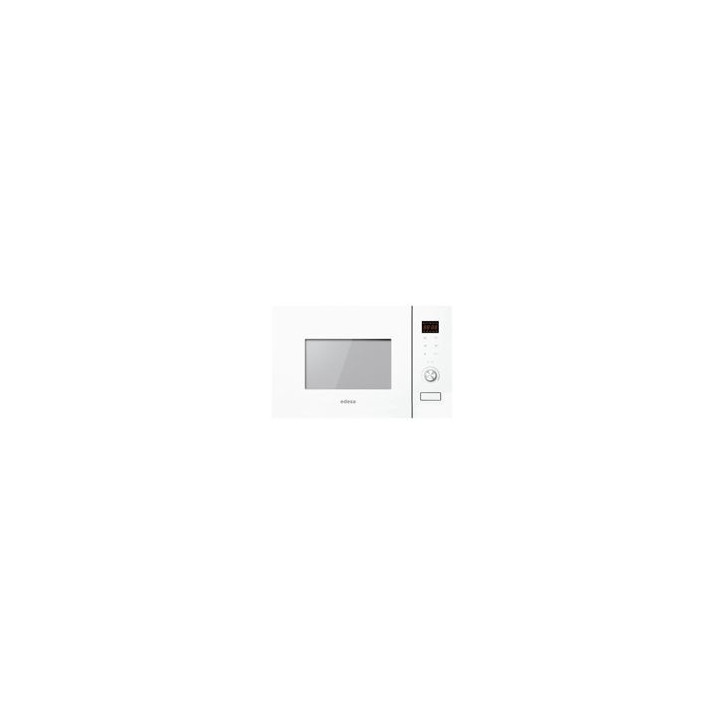 EDESA Microondas Integr. 20L, Cristal blanco, 800w, Display LED, Grill 1000w, Interior Inox, Plato 245 mm.