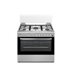 INFINITON Cocina 5F Gas 90 cm. Inox, Horno de 90 cm. 90 L, Quemador Inf 2,50 kW, Grill Gas 2,00 kW, A, Kit Gas Natural, Parilla