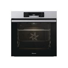 HISENSE Horno Pirolit. Multif. Inox, A+, 77L, Display, Modo Pizza, Doble Grill, guia telescopica