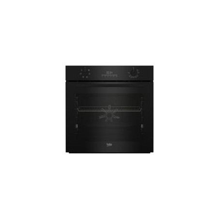 BEKO Horno Multif. 6, Negro, Ventilador Asistido, DEEPBLACK 1 rail, A, Prologue, 1 Guias telescopicas, Control mecanico