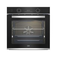 BEKO Horno Multif. 9, BEYOND, AEROPERFECT, Coccion Vapor con Tanque, Cristal Negro, Limpieza SteamShine, Rail Telescopico