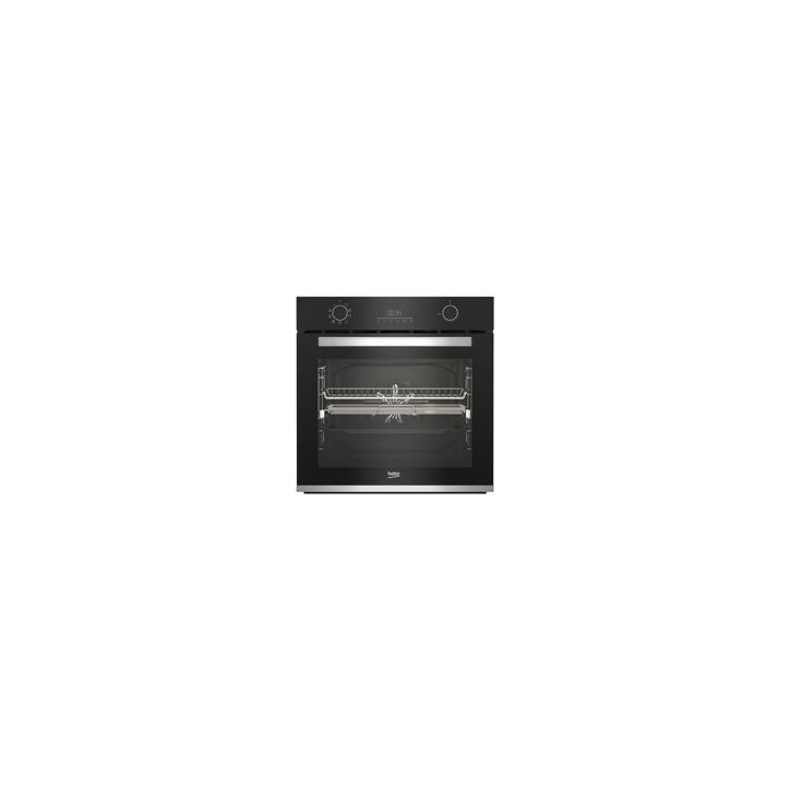 BEKO Horno Pirolit. Multif. 9, AIRFRY, AEROPERFECT, Coccion 3D, Negro/Inox, Rail Telescopico, A+