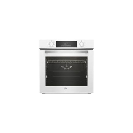 BEKO Horno Multif. 6, AEROPERFECT, A, Cristal Blanco, Limpieza SteamShine, Display digital, Rail Telescopico, 72 L